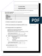 25246853 Questionnaire on Training