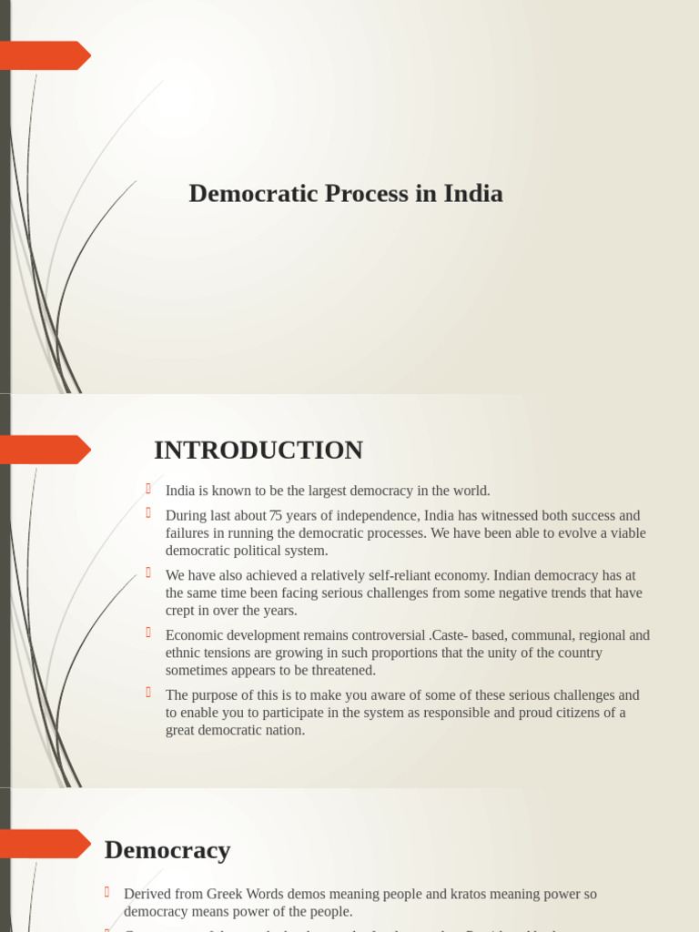 Democratic Process in India | PDF | Democracy | Political Ideologies