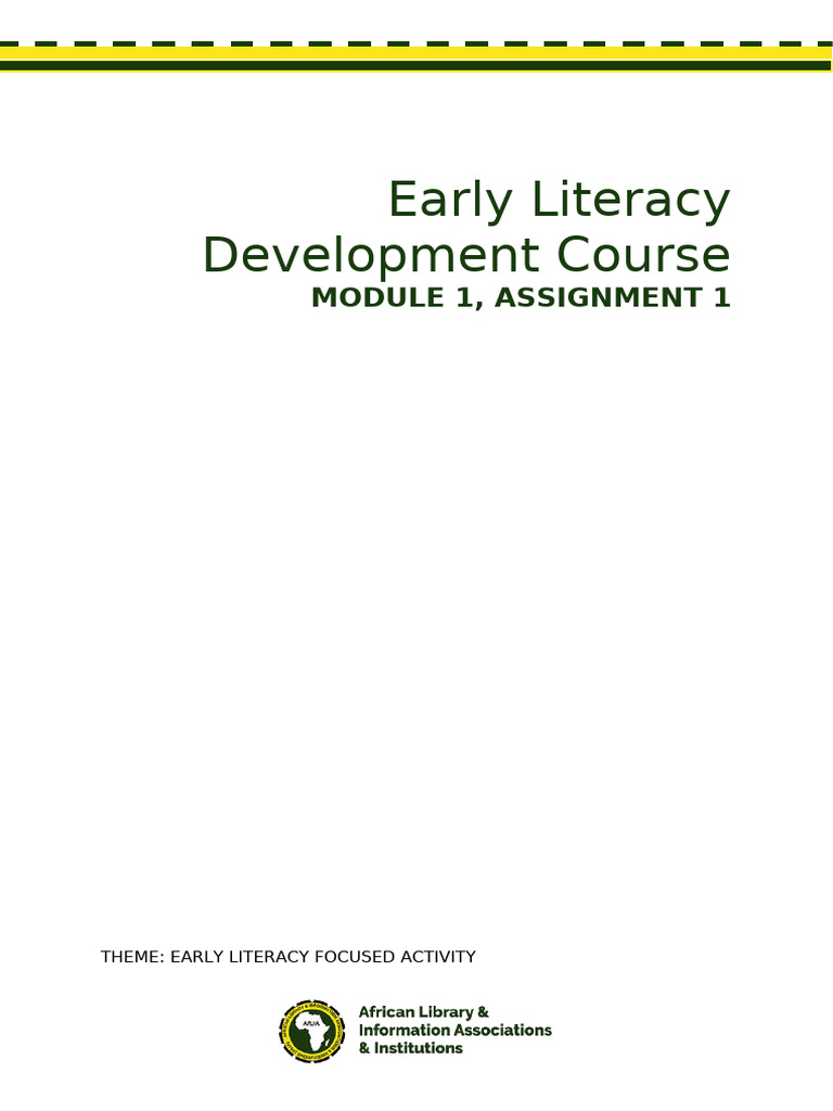 Early Literacy Assignment | PDF | Plagiarism | Literacy