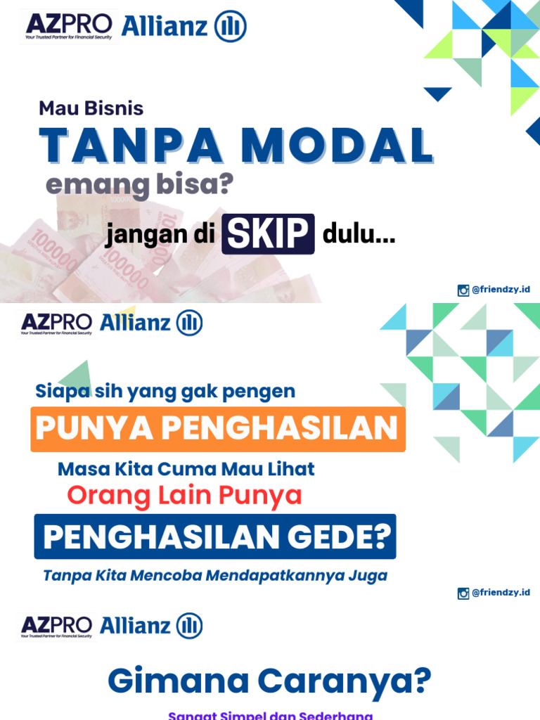 Bisnis Tanpa Modal Bersama AZPRO | PDF
