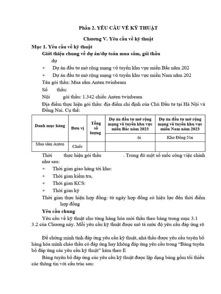 05.2024.mobile Chuong V Yeu Cau Ve Ky Thuat | PDF