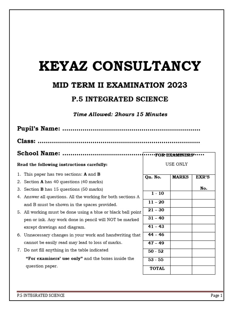 P.5 Science Mid Ii | PDF | Stomach | Digestion