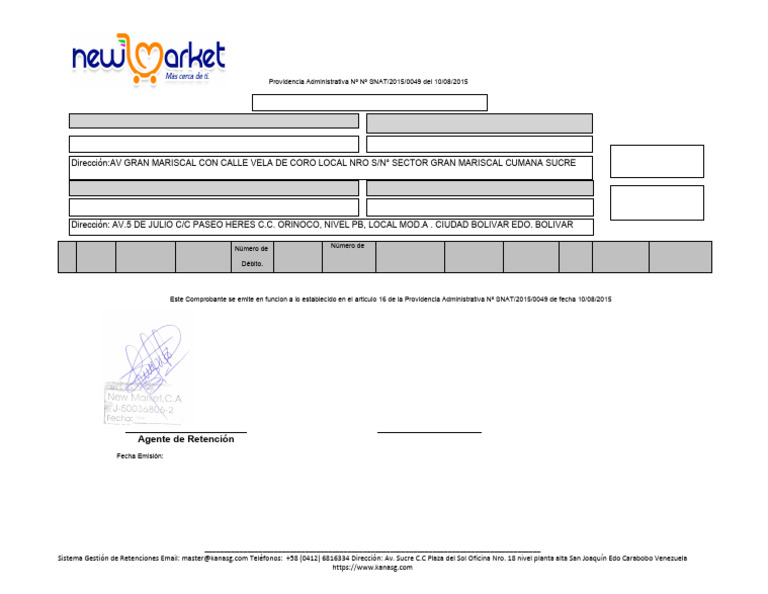 Comprobante de Retención IVA 0049 | PDF | Factura | Impuesto al valor ...