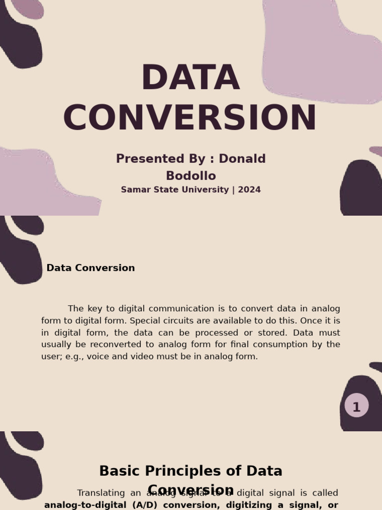 Data Conversion | PDF | Analog To Digital Converter | Sampling (Signal ...