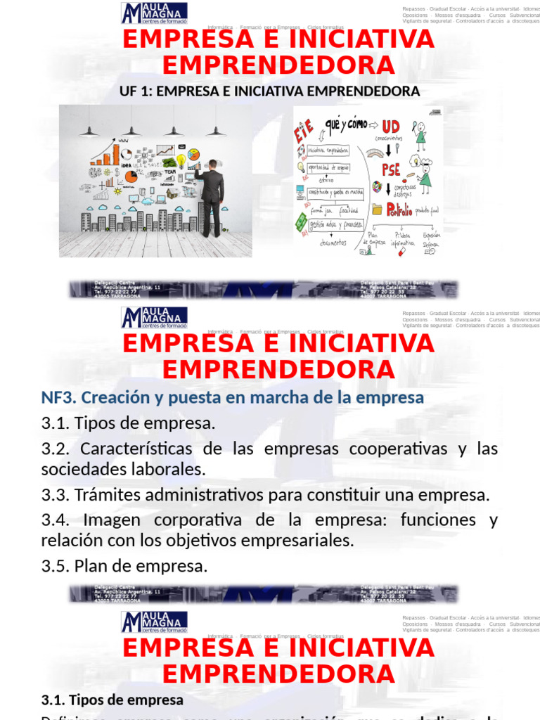 Nf3 Creacion y Puesta en Marcha de La Empresa Moodle | PDF | Sociedad ...