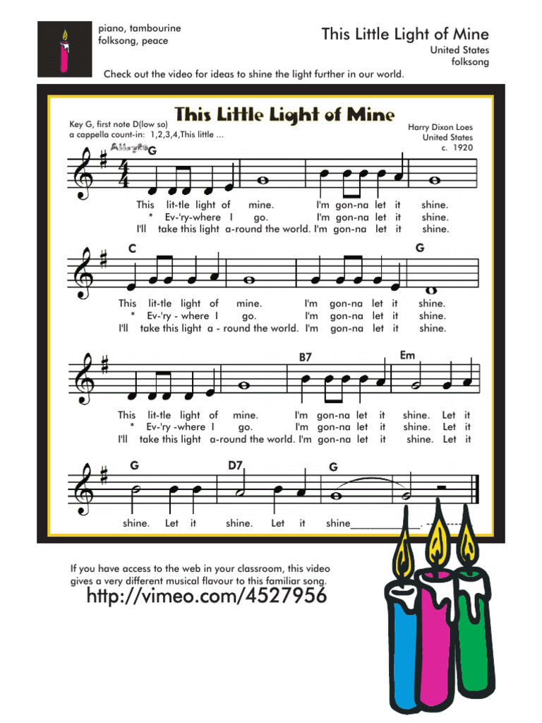 This Little Light of Mine Sheet Music | PDF | Art