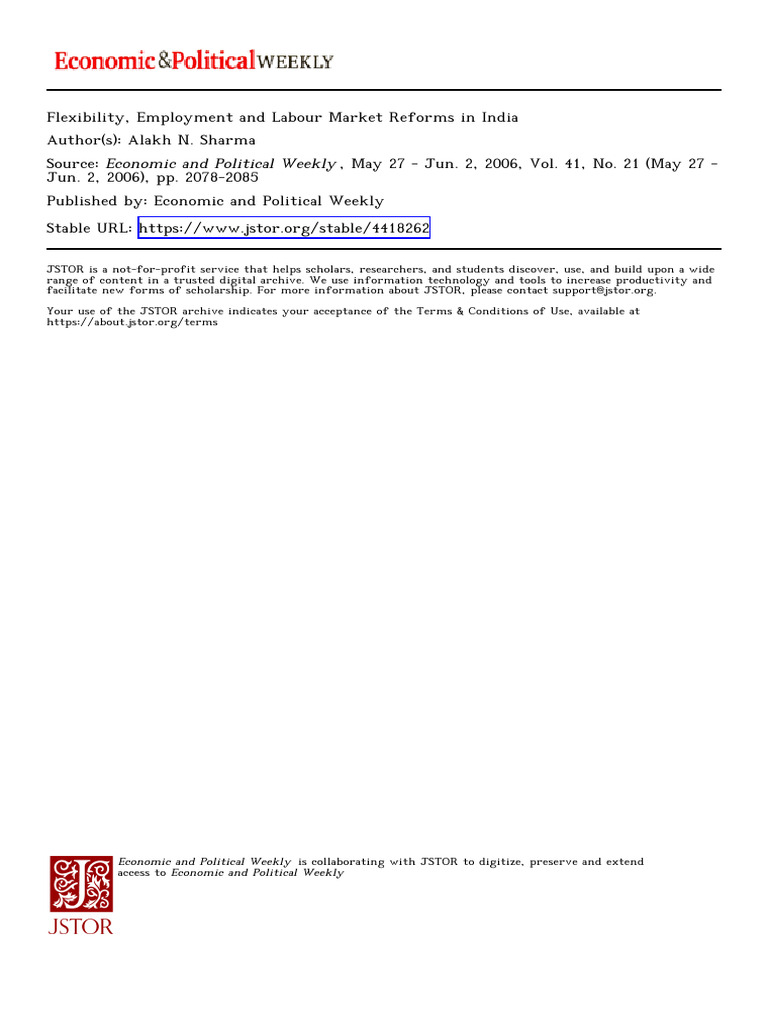 Labour Market Reforms in India Explained | PDF | Employment | Labour ...