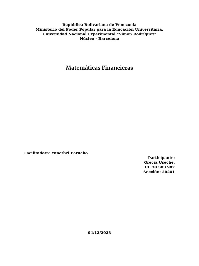 Tablas y Conceptos de Matemáticas Financieras | PDF | Interés ...