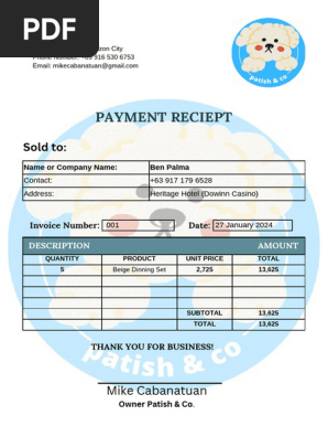 Pinky Blush Cute Modern Freelance Invoice