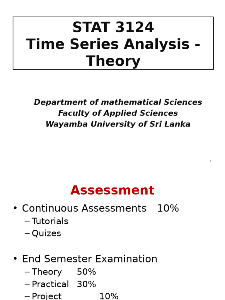 Time Series Analysis Overview and Methods | PDF | Forecasting | Time Series