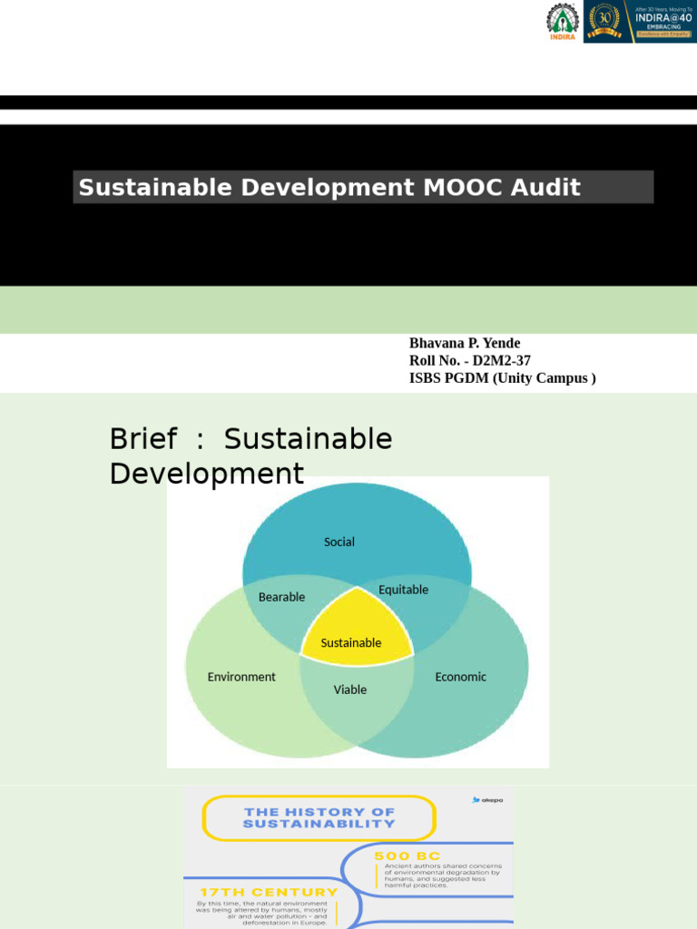 Sustainable Development MOOC Insights | PDF | Sustainability ...