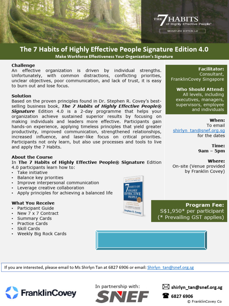 The 7 Habits of Highly Effective People | PDF | Social Psychology
