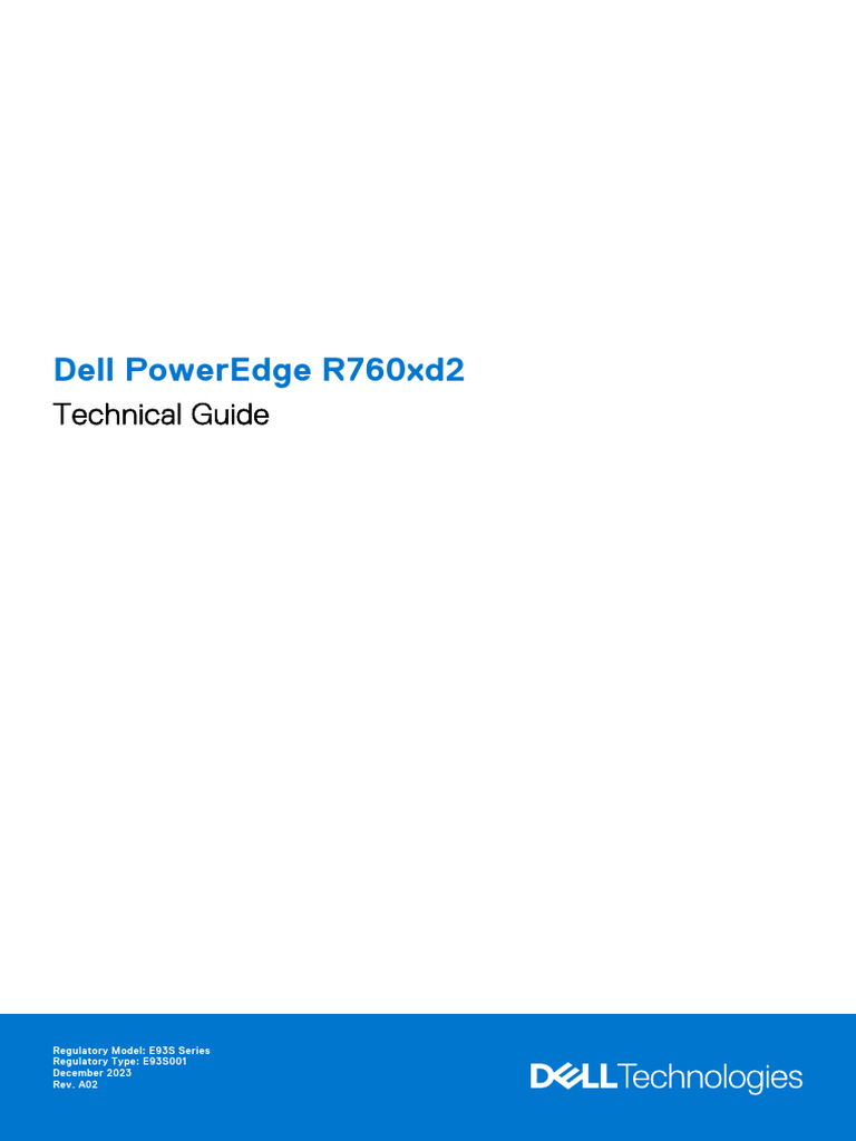 Dell PowerEdge R760xd2 Technical Guide | PDF | Solid State Drive ...
