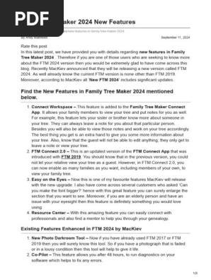 New Features in Family Tree Maker 2024