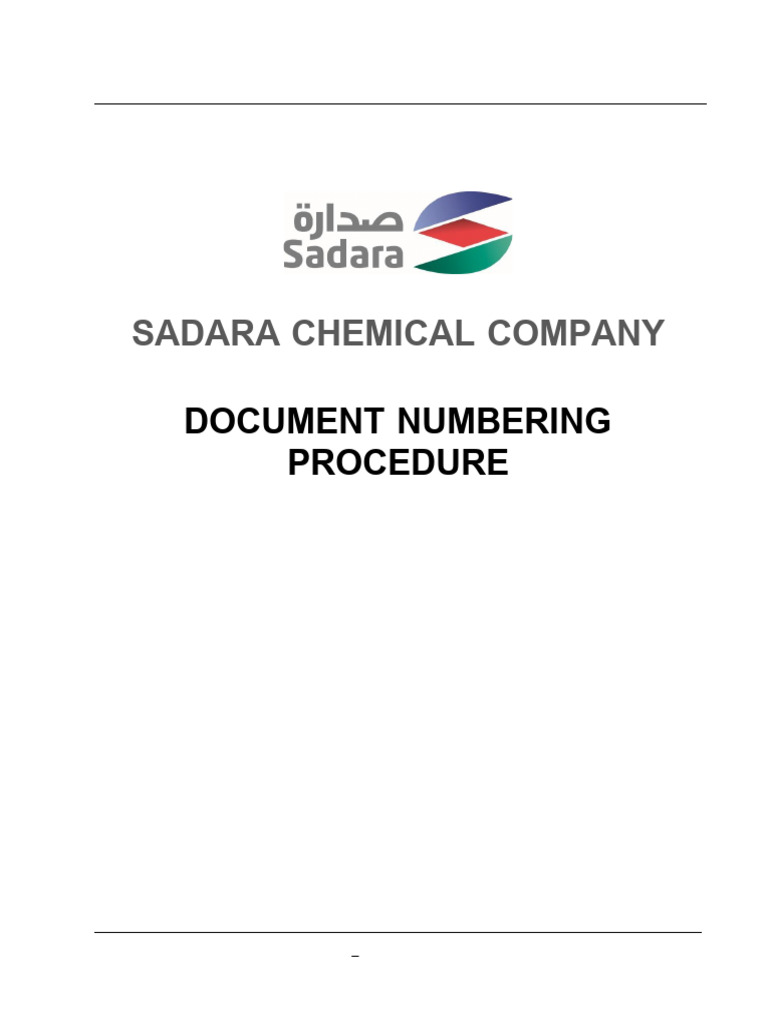 Sadara Document Numbering Procedure | PDF | Specification (Technical ...