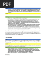 Student Council Election Interview Questions | PDF | Career & Growth ...