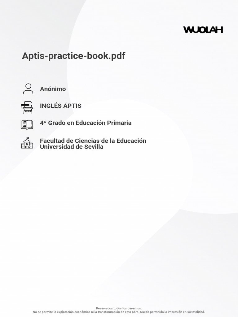 Libro Para El Aptis | PDF | Reading Comprehension | Multiple Choice