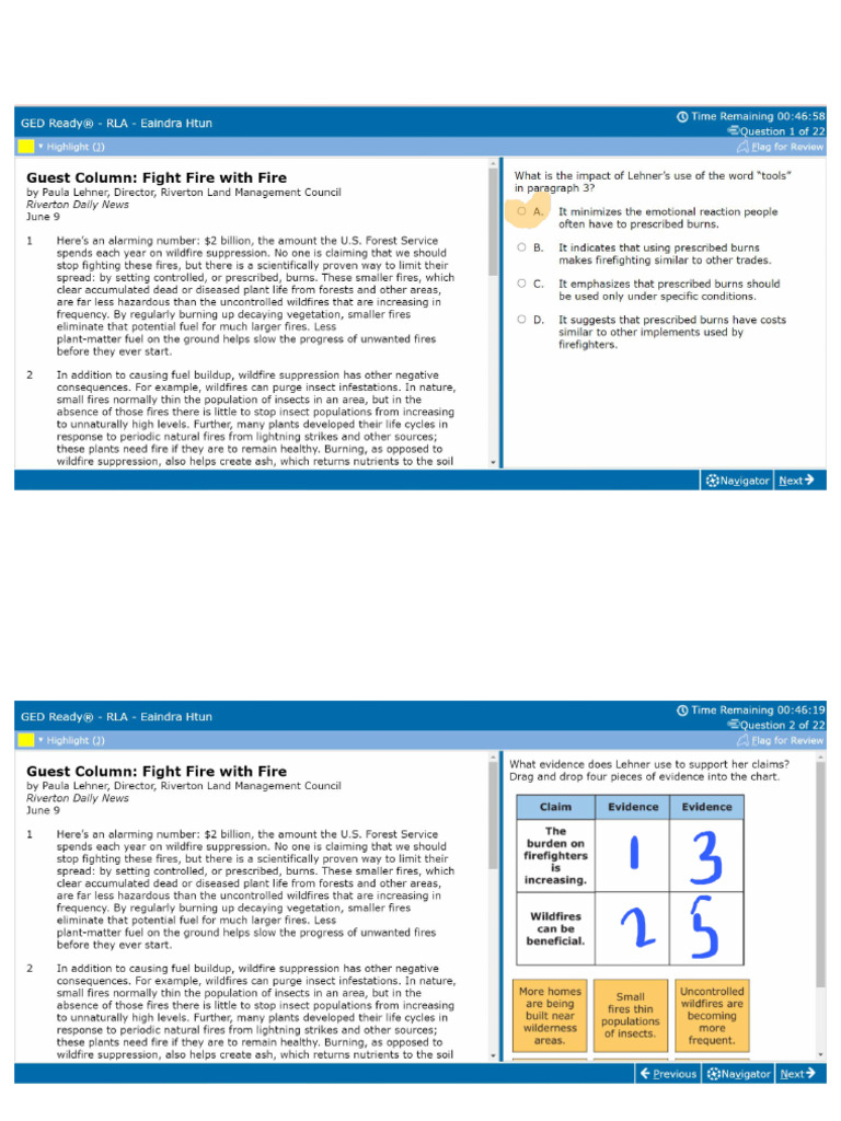 RLA Ready Test 1 | PDF