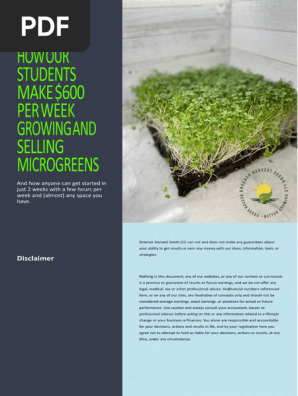 Greener Harvest E-book