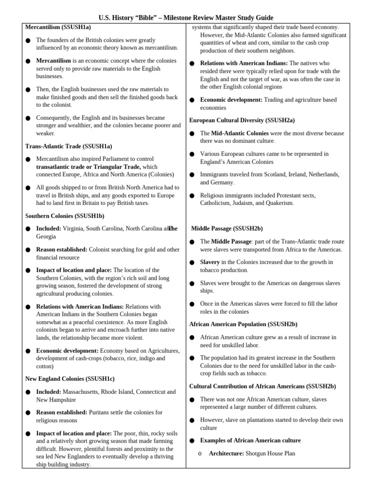 US History EOC Master Study Guide | PDF | United States Bill Of Rights ...
