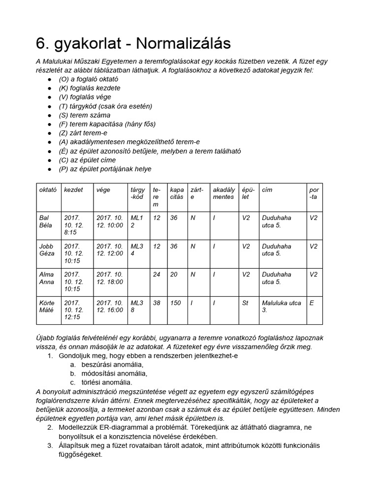 Normalizalas | PDF