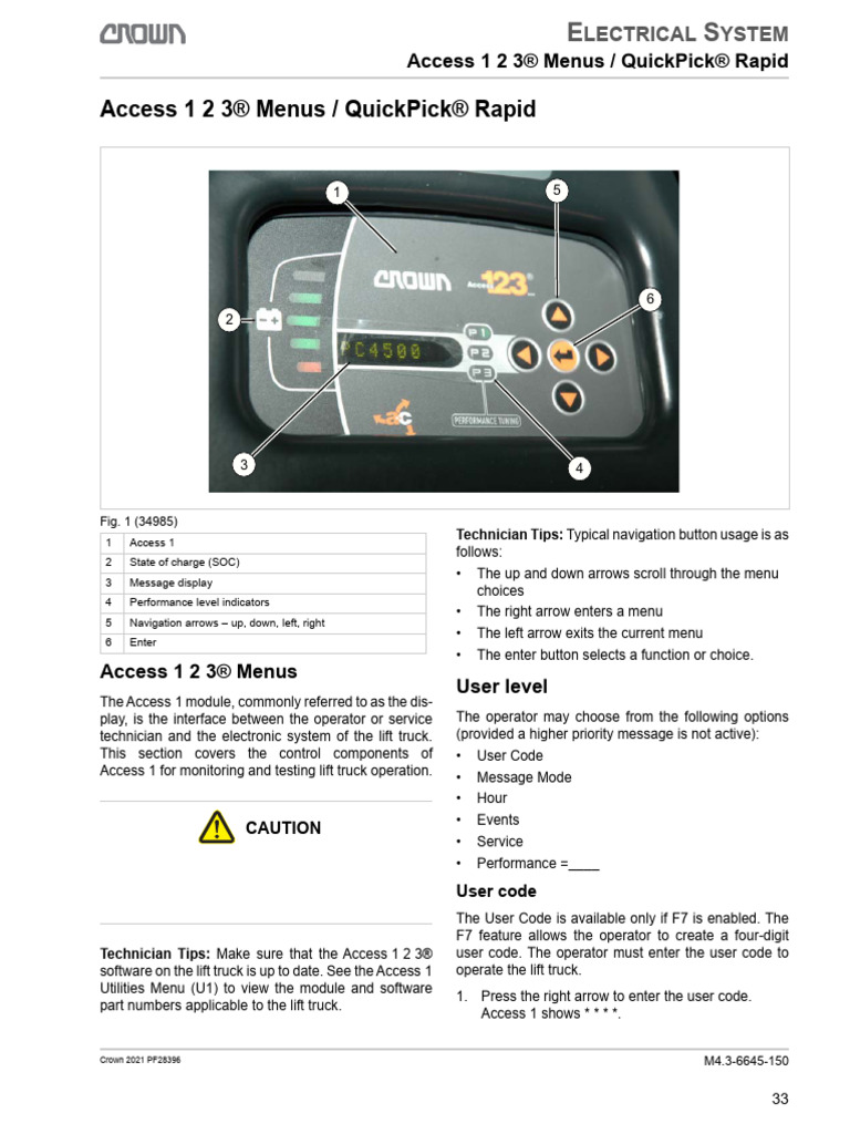 Crown Access 1 2 3 User Guide | PDF | Menu (Computing) | Timer