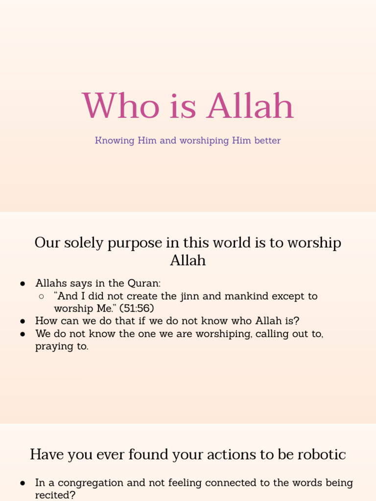 Understanding Allah's Nature and Love | PDF | God In Islam | Surah