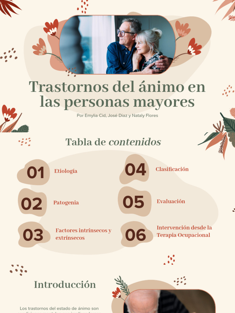 Trastornos del ánimo en adultos mayores | PDF | Trastorno depresivo ...