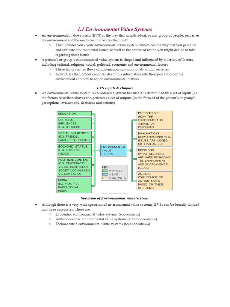 Understanding Environmental Value Systems | PDF | Environmental Impact ...
