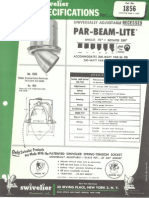 Swivelier 1856 PAR-Beam-Lite Specification Sheet 1962