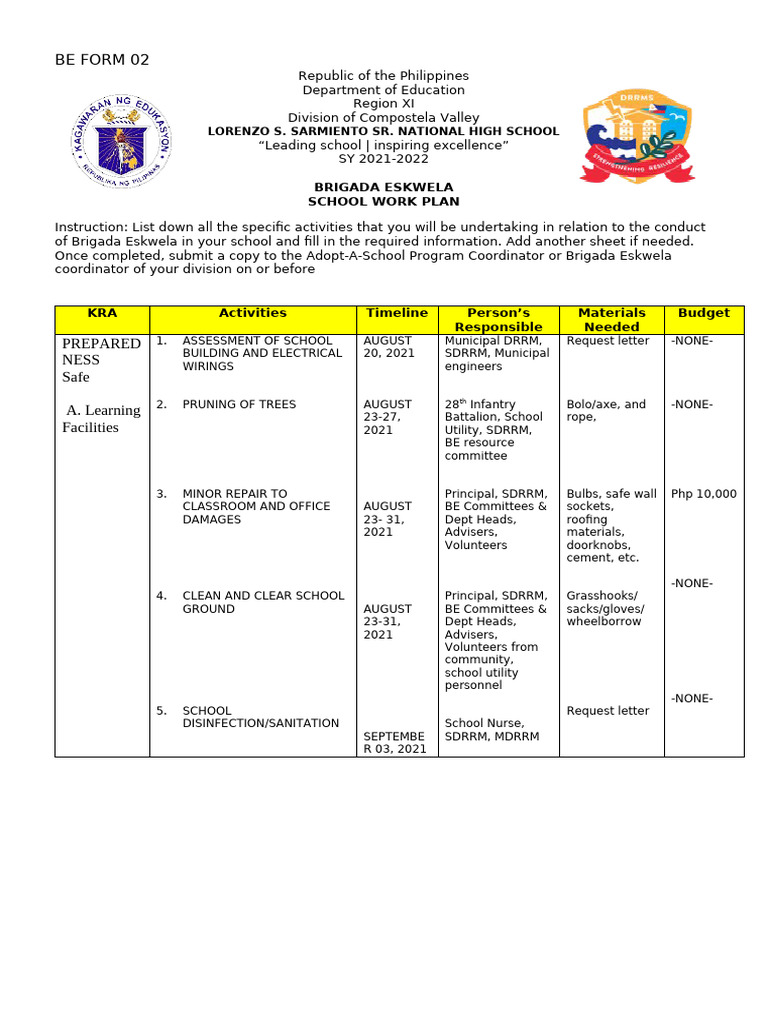 BE-FORM-2 drr | PDF | Emergency Management