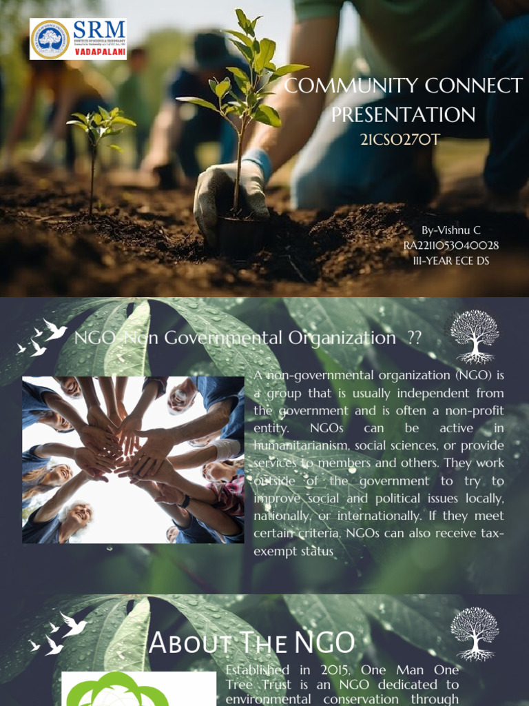 One Man One Tree Trust NGO Overview | PDF | Non Governmental ...