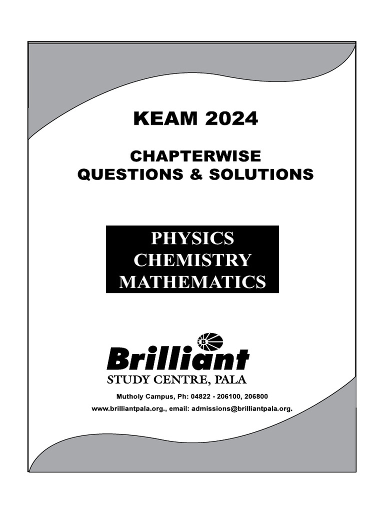 KEAM - Previous Year Questions 2024 NEW | PDF