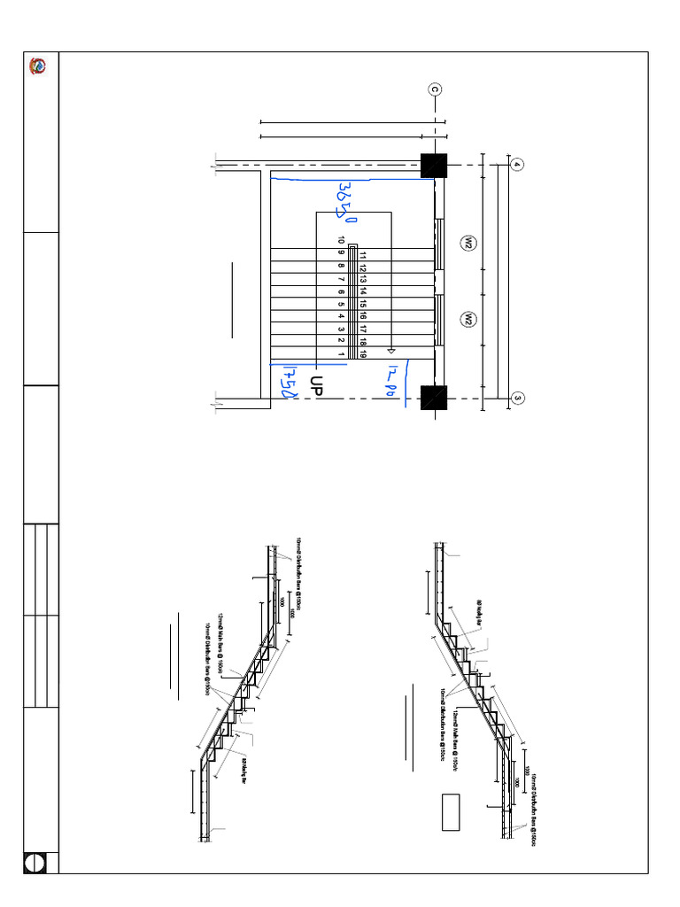 Staircase Design and Reinforcement Details | PDF | Stairs | Gardens