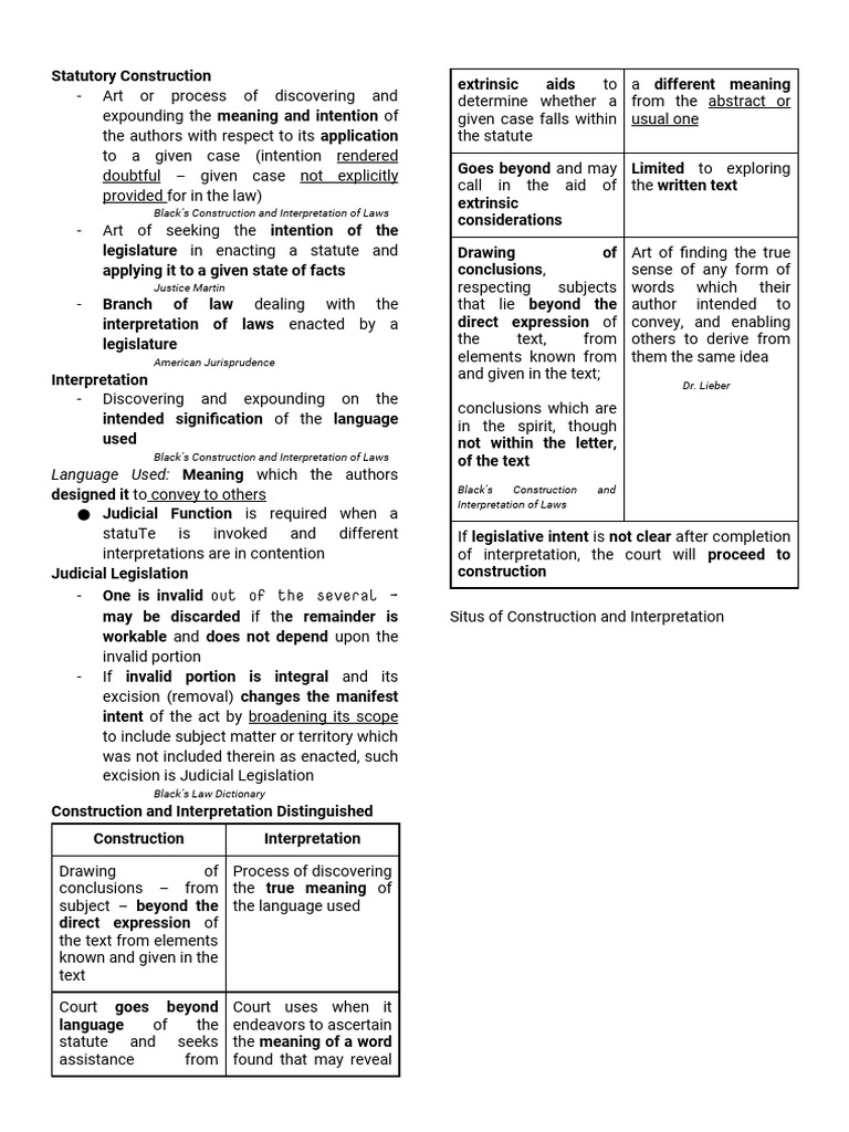 Understanding Statutory Construction | PDF | Statutory Interpretation ...