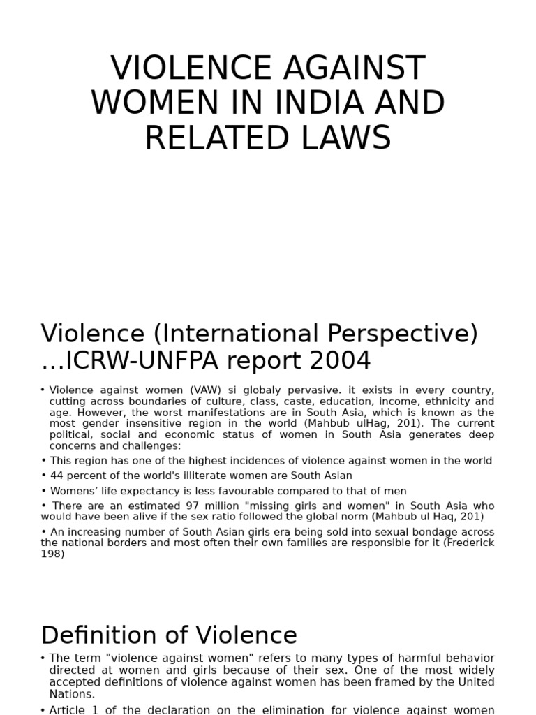 Violence Against Women in India: Laws & Stats | PDF | Rape | Kidnapping