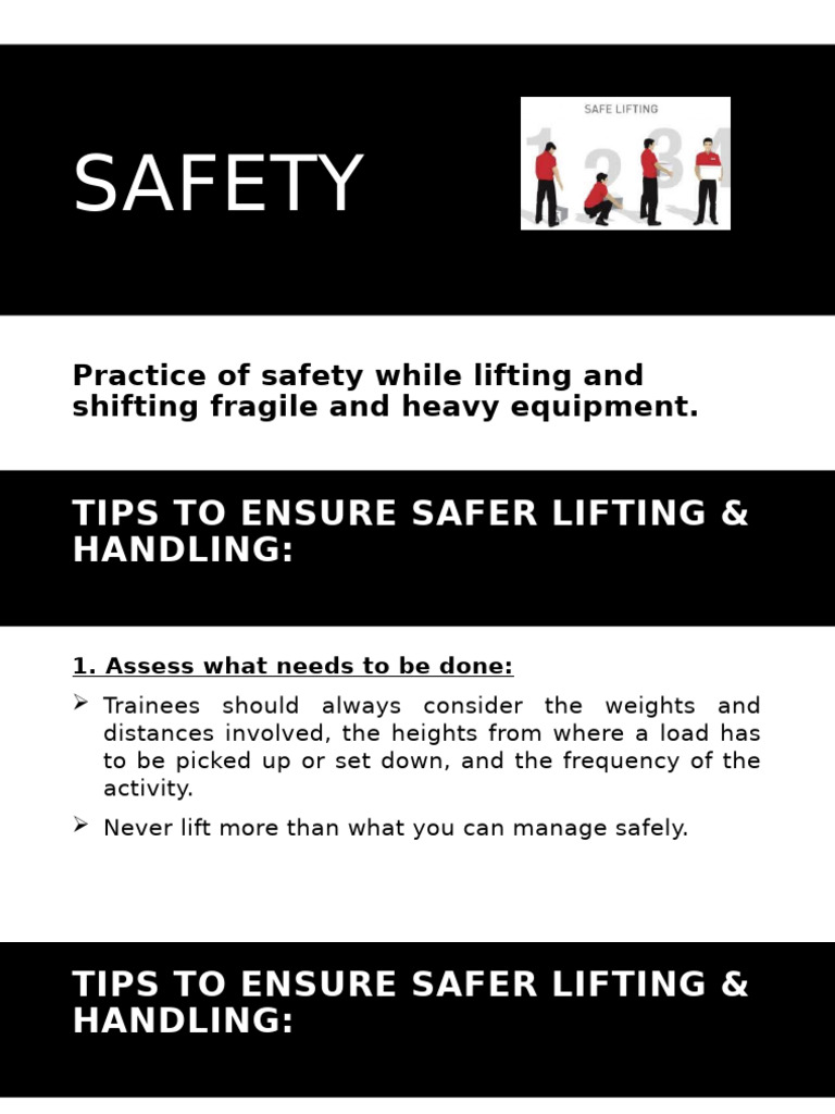 Lifting and Shifting Safety Guidelines | PDF | Personal Protective ...