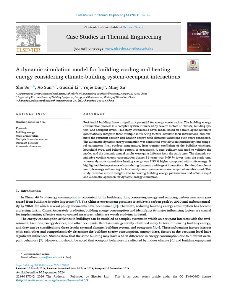Dynamic Building Energy Simulation Model | PDF | Energy Conservation ...