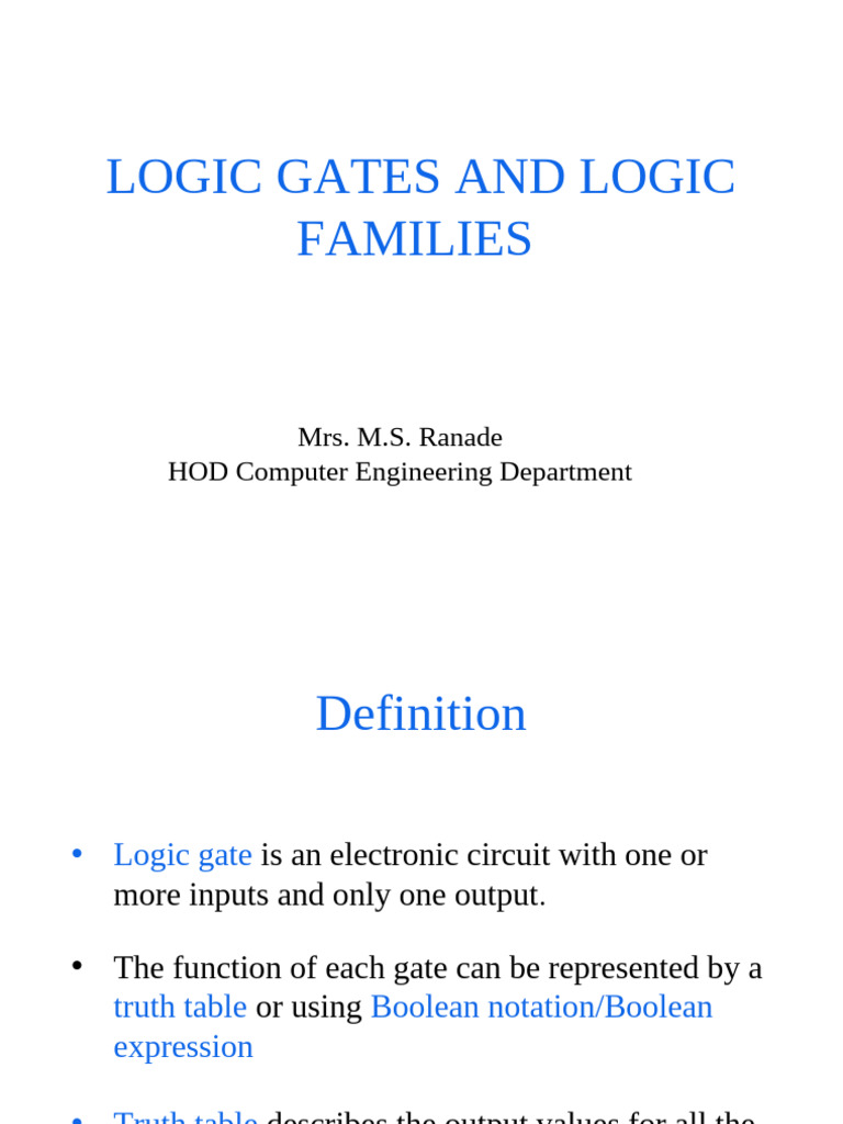 Chap 2 Logicgates and Logic Families | PDF | Logic Gate | Cmos
