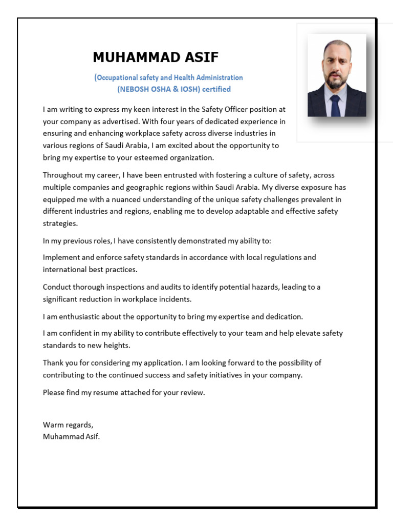 Muhammad Asif Pdf Occupational Safety And Health Safety