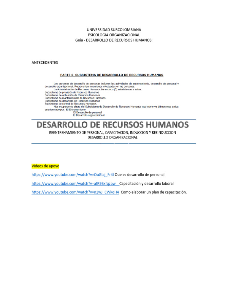 Desarrollo de Recursos Humanos | PDF | Gestión de recursos humanos ...