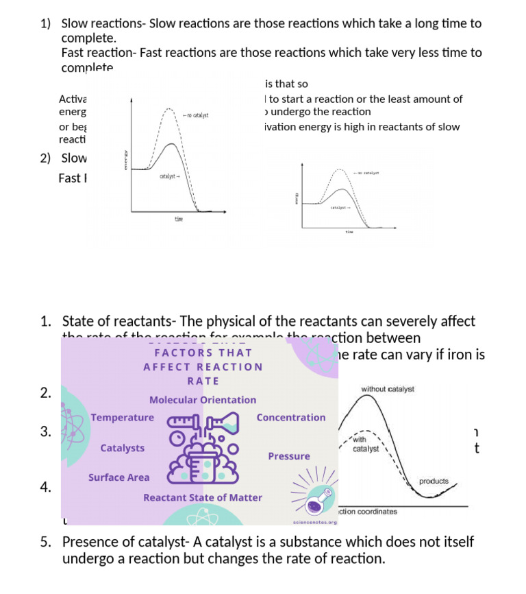 Factors Affecting Reaction Rates | PDF | Science & Mathematics