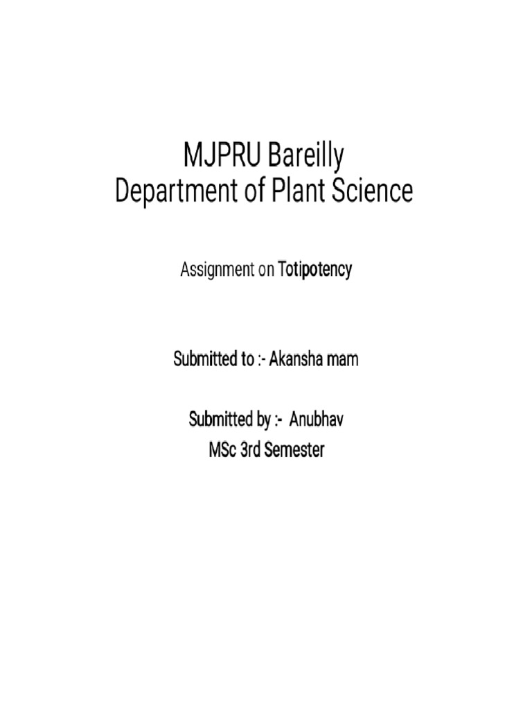 Understanding Totipotency in Cells | PDF | Cell Potency | Embryo