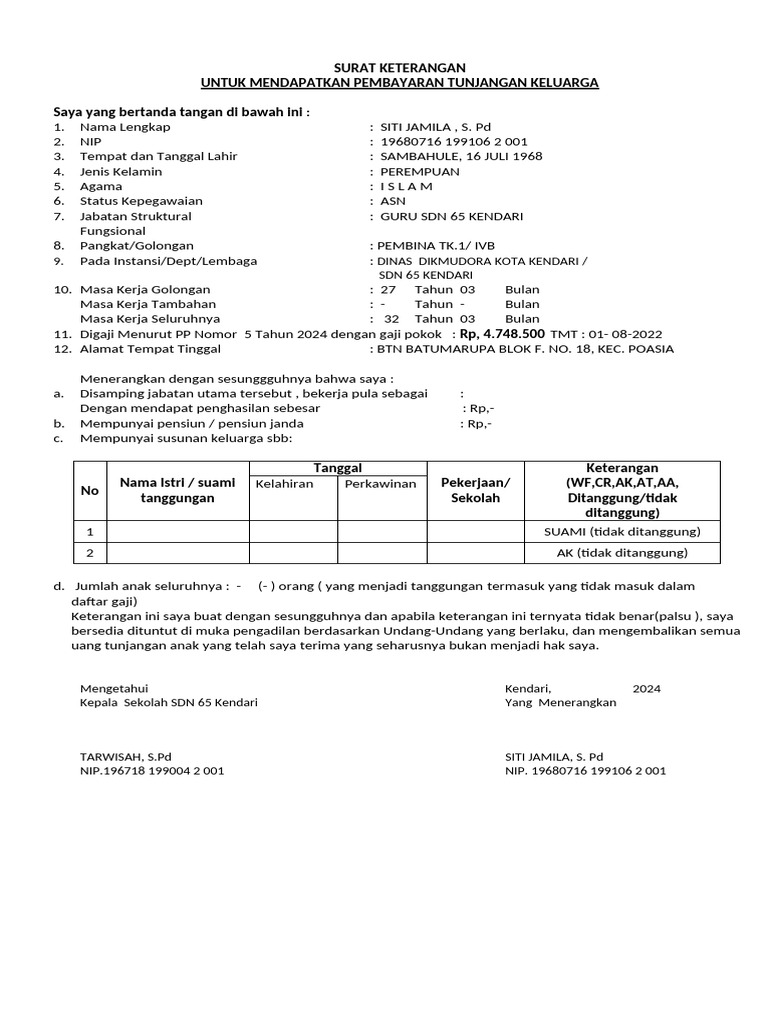 Format KP 4 Baru | PDF