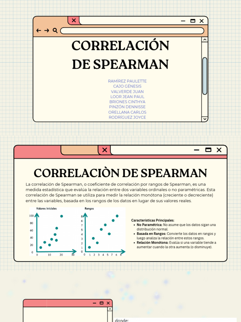 Correlación de Spearman en Bioestadística | PDF | Coeficiente de ...