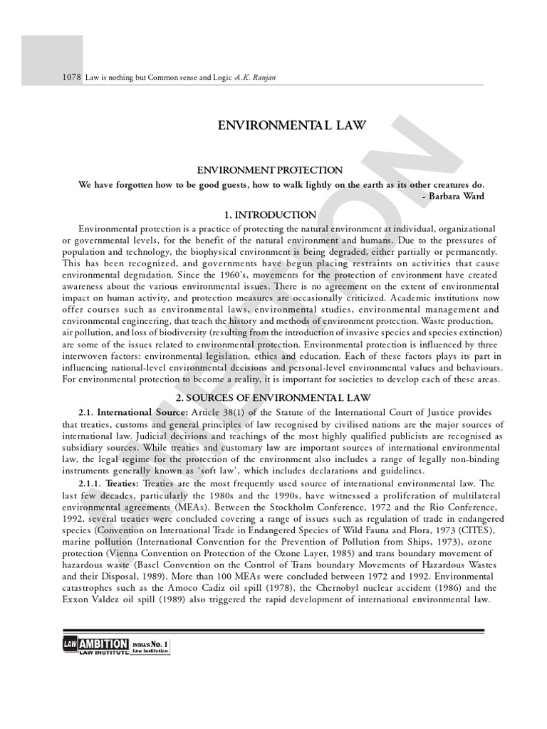 Understanding Environmental Law Basics | PDF | Sustainability | Climate
