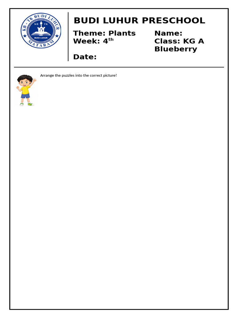 KBTK worksheet template | PDF | Plants