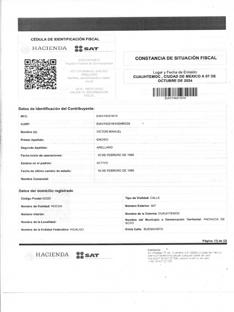 Cedula de identificacion fiscal pdf