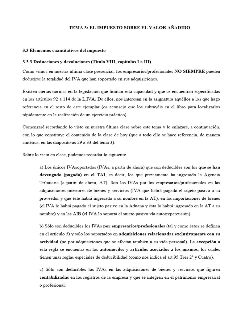 Deducciones y Devoluciones del IVA | PDF | Impuesto al valor agregado ...
