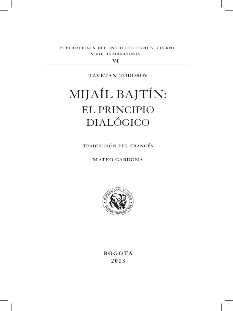 TodorovT1981 - 2013 - Intertextualidad - en Mijaíl Bajtín El Principio ...